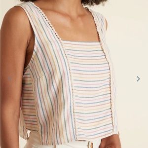 Marine Layer Stella Tank in Mini Multi Stripe